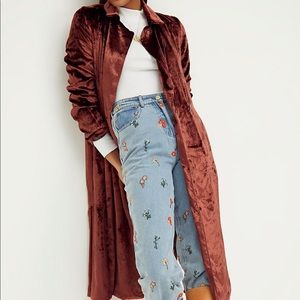 Free People Velvet Duster